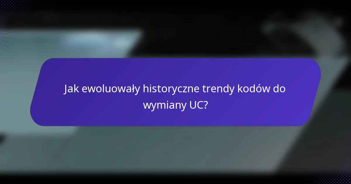 Jak ewoluowały historyczne trendy kodów do wymiany UC?