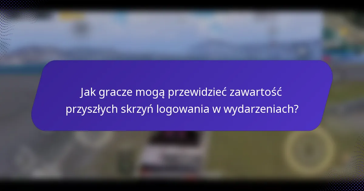 Jak gracze mogą przewidzieć zawartość przyszłych skrzyń logowania w wydarzeniach?