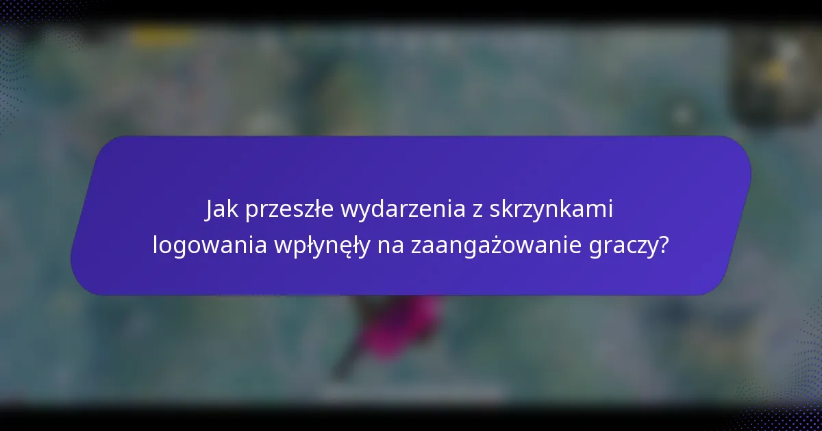 Jak przeszłe wydarzenia z skrzynkami logowania wpłynęły na zaangażowanie graczy?
