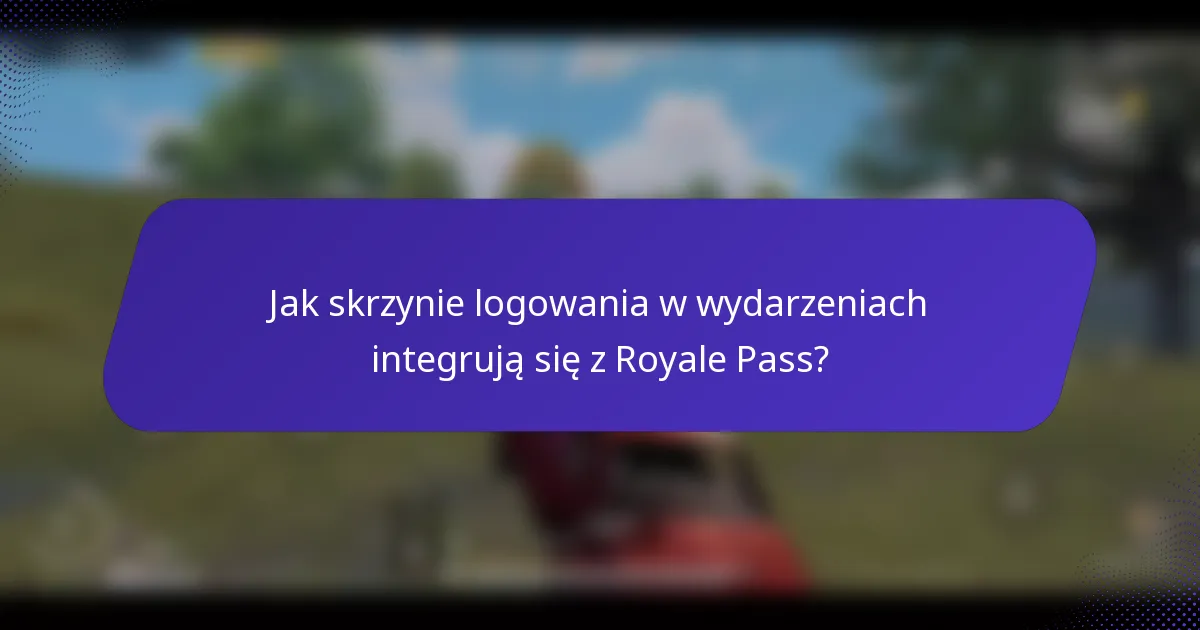 Jak skrzynie logowania w wydarzeniach integrują się z Royale Pass?