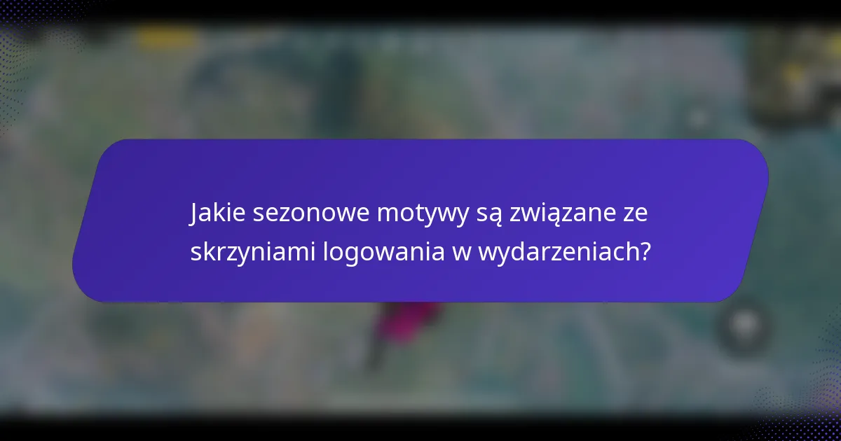 Jakie sezonowe motywy są związane ze skrzyniami logowania w wydarzeniach?