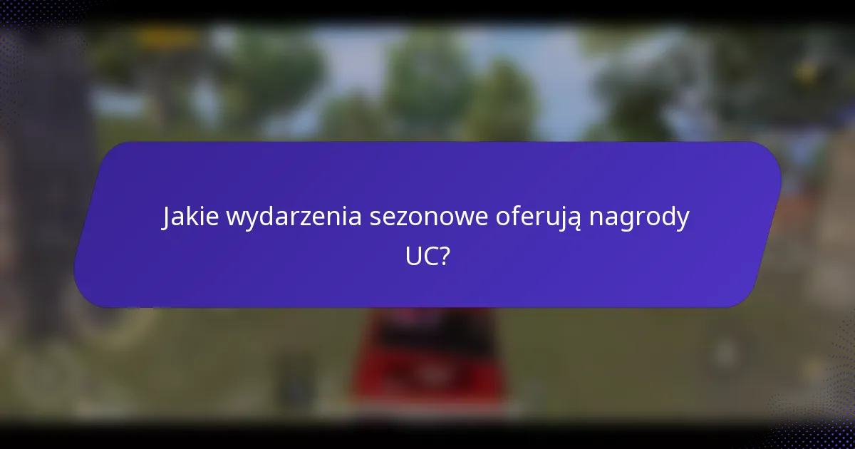 Jakie wydarzenia sezonowe oferują nagrody UC?